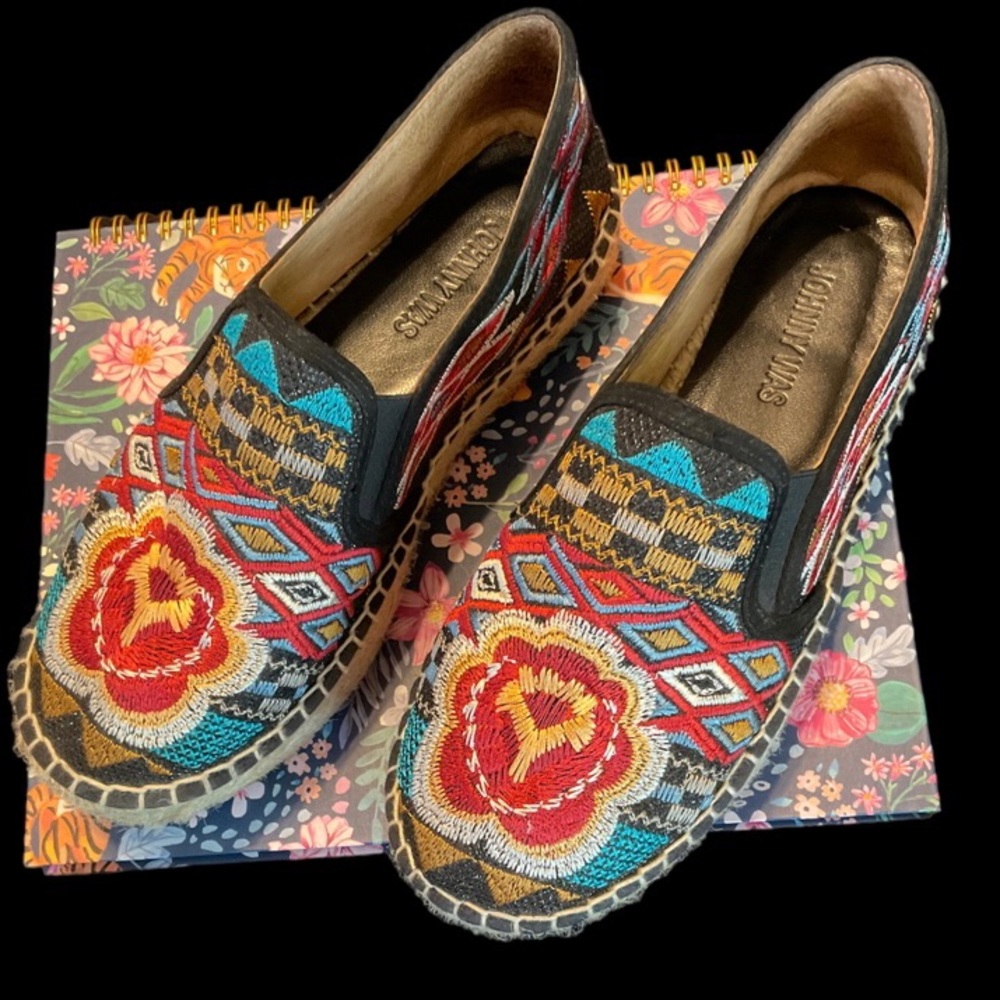 Johnny Was embroidered  espadrilles